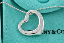 Load image into Gallery viewer, Tiffany &amp; Co. Elsa Peretti Silver Medium Open Heart 22mm Pendant 16&quot; Necklace
