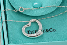 Load image into Gallery viewer, Tiffany &amp; Co. Elsa Peretti Silver Medium Open Heart 22mm Pendant 16&quot; Necklace
