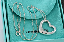 Load image into Gallery viewer, Tiffany &amp; Co. Elsa Peretti Silver Medium Open Heart 22mm Pendant 16&quot; Necklace
