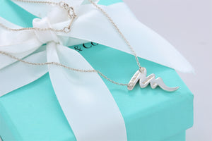 Tiffany & Co. Paloma Picasso Silver Zig Zag Scribble Charm Necklace