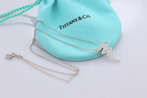 Tiffany & Co. Paloma Picasso Silver Zig Zag Scribble Charm Necklace