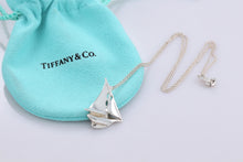 Load image into Gallery viewer, Tiffany &amp; Co. Silver Sailboat Pendant Necklace Vintage
