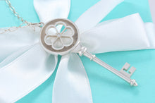 Load image into Gallery viewer, Tiffany &amp; Co. Silver Large Daisy Blossom Flower Key on Oval Link Chain Necklace
