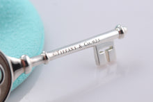 Load image into Gallery viewer, Tiffany &amp; Co. Silver Large Daisy Blossom Flower Key on Oval Link Chain Necklace
