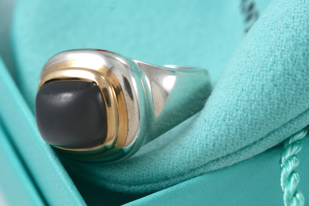 Tiffany & Co. Paloma Picasso 18Kt. Gold & Silver Amethyst Cocktail Ring