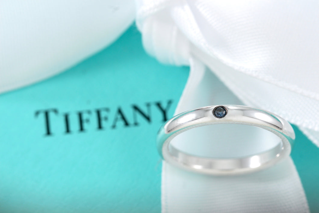 Tiffany & Co. Elsa Peretti Blue Sapphire Stacking Band Ring