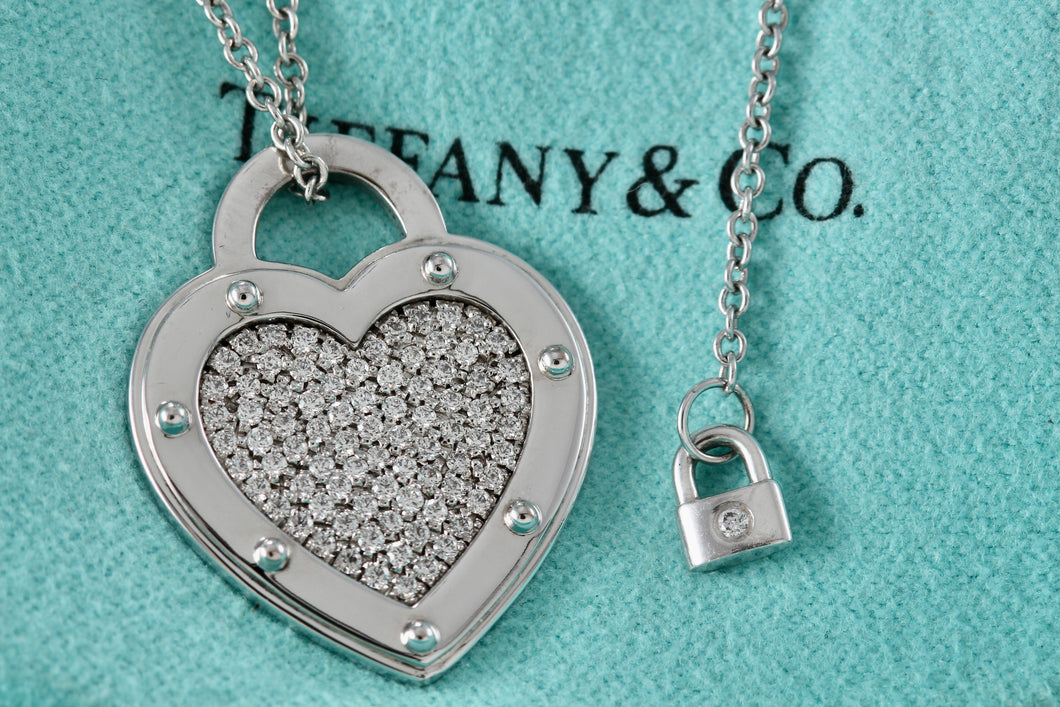 Return To Tiffany & Co. 18Kt. White Gold Diamond Pave 