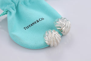 Tiffany & Co. Silver Dome Shell Earrings Vintage