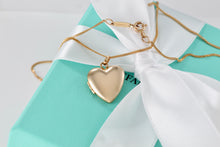 Load image into Gallery viewer, Tiffany &amp; Co. Vintage 14Kt. Gold Heart Locket Pendant 18&quot; Necklace
