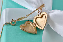 Load image into Gallery viewer, Tiffany &amp; Co. Vintage 14Kt. Gold Heart Locket Pendant 18&quot; Necklace
