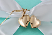 Load image into Gallery viewer, Tiffany &amp; Co. Vintage 14Kt. Gold Heart Locket Pendant 18&quot; Necklace
