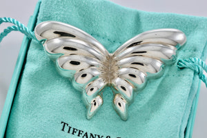 Tiffany & Co.  Sterling Silver Mexico Large Butterfly Brooch Pin