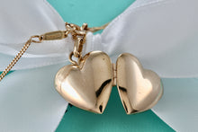 Load image into Gallery viewer, Tiffany &amp; Co. Vintage 14Kt. Gold Heart Locket Pendant 18&quot; Necklace
