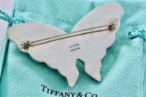 Tiffany & Co.  Sterling Silver Mexico Large Butterfly Brooch Pin