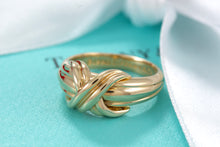 Load image into Gallery viewer, Tiffany &amp; Co. Signature &quot;X&quot; 18K Gold Ring Band
