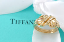 Load image into Gallery viewer, Tiffany &amp; Co. Signature &quot;X&quot; 18K Gold Ring Band
