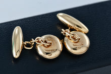 Load image into Gallery viewer, Tiffany &amp; Co. Vintage 14Kt. Gold Enamel Nautical Flag Mens Cufflinks
