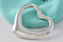 Load image into Gallery viewer, Tiffany &amp; Co. Elsa Peretti Silver Extra Large Open Heart Pendant 35mm
