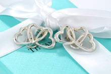 Load image into Gallery viewer, Tiffany &amp; Co. Silver Triple interlocking Heart Clip-On Earrings
