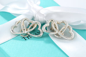 Tiffany & Co. Silver Triple interlocking Heart Clip-On Earrings