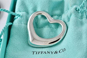 Tiffany & Co. Elsa Peretti Silver Extra Large Open Heart Pendant 35mm