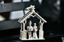 Load image into Gallery viewer, Sterling Silver Bride &amp; Groom Wedding Gazebo Charm
