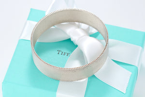 Tiffany & Co. Silver Firm Mesh Wide Bangle Bracelet