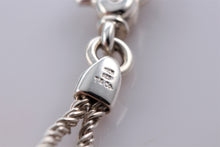 Load image into Gallery viewer, Tiffany &amp; Co. Silver 18K Gold &amp; Silver Double Rope Sliding Puff Heart Necklace
