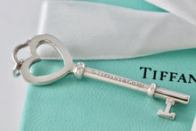 Load image into Gallery viewer, Tiffany &amp; Co. Silver Large Heart Key Pendant 2.25&quot;
