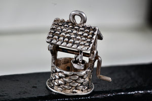 Beau Sterling Silver Water Well Pump Charm Pendant