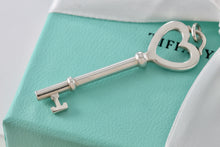 Load image into Gallery viewer, Tiffany &amp; Co. Silver Large Heart Key Pendant 2.25&quot;
