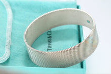 Load image into Gallery viewer, Tiffany &amp; Co. Silver Firm Mesh Wide Bangle Bracelet
