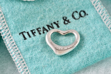 Load image into Gallery viewer, Tiffany &amp; Co. Elsa Peretti Silver Small Open Heart 16mm Pendant

