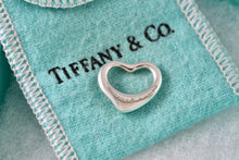 Load image into Gallery viewer, Tiffany &amp; Co. Elsa Peretti Silver Small Open Heart 16mm Pendant

