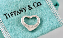 Load image into Gallery viewer, Tiffany &amp; Co. Elsa Peretti Silver Small Open Heart 16mm Pendant

