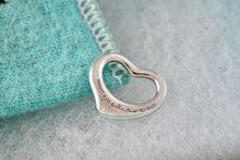 Load image into Gallery viewer, Tiffany &amp; Co. Elsa Peretti Silver Small Open Heart 16mm Pendant
