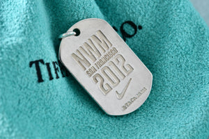 Tiffany & Co. Silver Nike Women's Marathon 2012 Silver Dog Tag