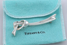 Load image into Gallery viewer, Tiffany &amp; Co. Silver Vintage Ribbon Knot Brooch
