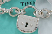 Load image into Gallery viewer, Tiffany &amp; Co. Silver Arc Large Keyhole Padlock Heavy Link Bracelet
