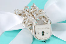 Load image into Gallery viewer, Tiffany &amp; Co. Silver Arc Large Keyhole Padlock Heavy Link Bracelet
