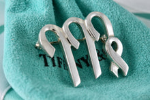 Load image into Gallery viewer, Tiffany &amp; Co. Paloma Picasso Silver Triple Candy Cane Ribbon Brooch Pin
