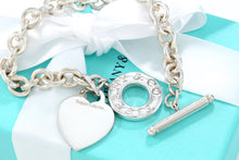 Load image into Gallery viewer, Tiffany &amp; Co. Silver Plain Heart Toggle 7.5&quot; Bracelet
