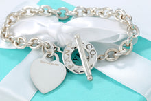 Load image into Gallery viewer, Tiffany &amp; Co. Silver Plain Heart Toggle 7.5&quot; Bracelet
