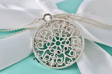 Load image into Gallery viewer, Tiffany &amp; Co. Silver Large Circle Enchant Round Medallion Necklace
