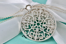 Load image into Gallery viewer, Tiffany &amp; Co. Silver Large Circle Enchant Round Medallion Necklace

