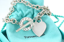 Load image into Gallery viewer, Tiffany &amp; Co. Silver Plain Heart Toggle 7.5&quot; Bracelet
