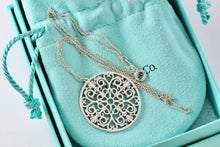 Load image into Gallery viewer, Tiffany &amp; Co. Silver Large Circle Enchant Round Medallion Necklace
