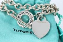 Load image into Gallery viewer, Tiffany &amp; Co. Silver Plain Heart Toggle 7.5&quot; Bracelet
