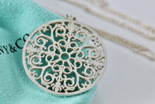 Load image into Gallery viewer, Tiffany &amp; Co. Silver Large Circle Enchant Round Medallion Necklace
