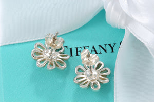 Tiffany & Co. Paloma Picasso Silver Daisy Gold Bead Flower Earrings